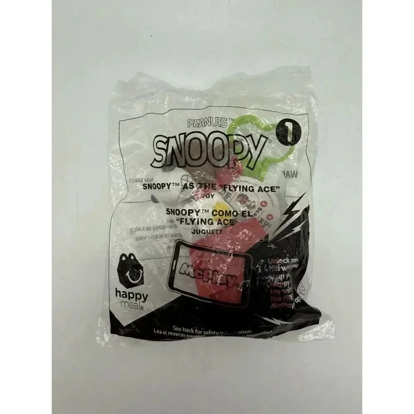 McDonald's‎ Happy Meal Toy 2018 Peanuts Snoopy #1 Snoopy As The Flying Ace New - Picture 1 of 2